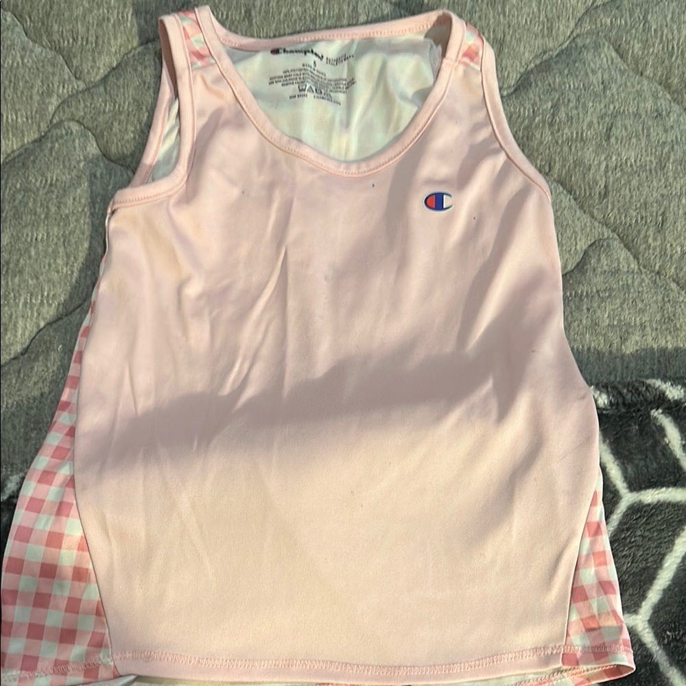 Champion Light Pink Checkered Tank Top